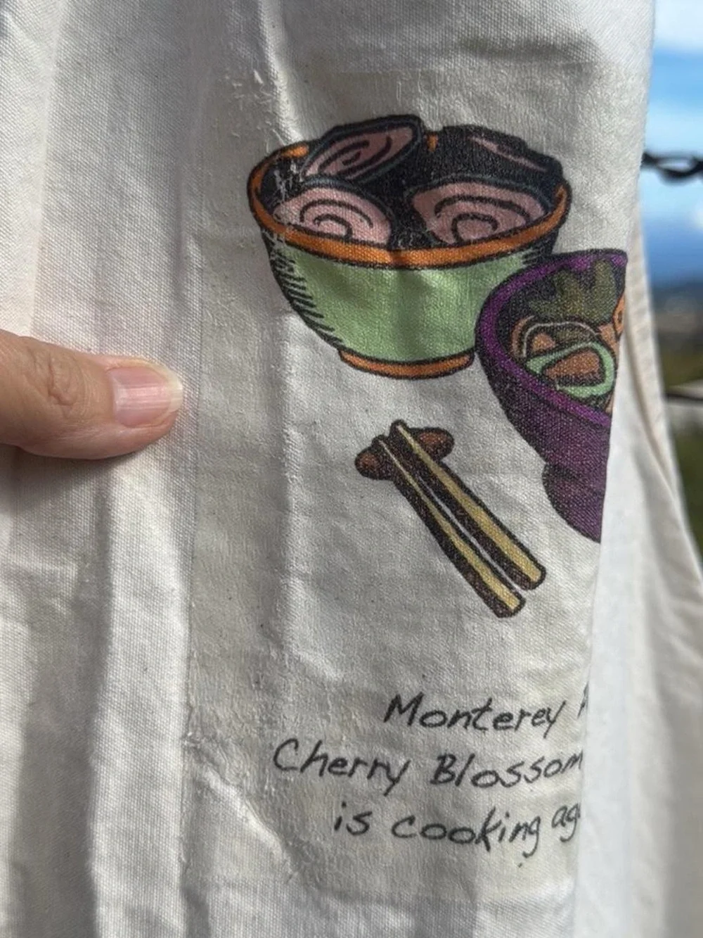 Monterey Park Cherry Festival Kitchen Chef Apron Ramen